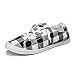 Schuhe Damen Sneaker Klassisch Karierte Flache Schnürschuhe Aus Canvas rutschfeste Schnürschuh Sportschuhe Outdoor Lässige Leichtgewicht Freizeitschuhe Atmungsaktiv Turnschuhe Arbeitsschuhe