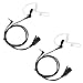 Price comparison product image COODIO Lot 2 x Surveillance Earpiece Security Headset Bodyguard FBI [Covert Acoustic Tube] Mic Microphone For 1 Pin Motorola TLKR 2 Way Radio Walkie Talkie
