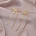 CUFELMU Gold Long Chain Bow Drop Earrings for Women Bowknot Tassel Dangle Earrings Fashion Bow Jewelry