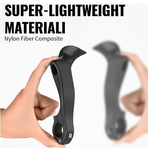 FRYQ Bike Bar Ends, 1 Pair Ergonomic Non-Slip MTB Mountain Bike Handlebar Ends Bicycle Handlebar Extender, Fit for 21.8-22.8mm Handlebar (Black) — view 4
