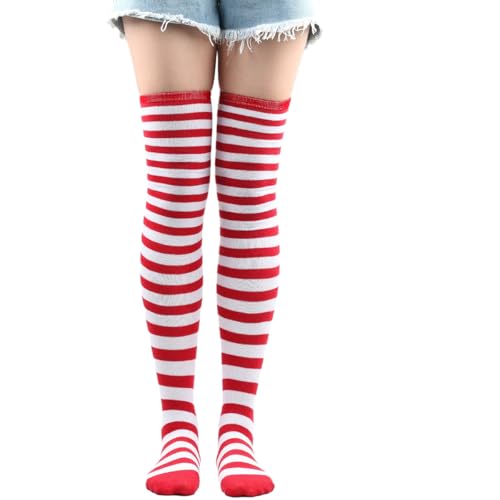 Image of Knee High Socks Women Crazy Socks Striped