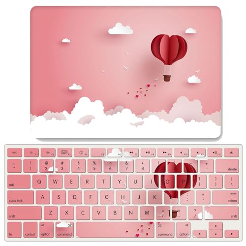 Coque MacBook Air 13 Retina A1932 JZ Love Hot Air Balloon rigide avec protège-clavier