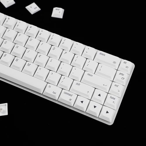 Image of YMDK 124 Ultra-Slim Mac Style Keycap Low Profile Dye Sub PBT Keycaps for Mx 61 64 68 75 84 87 96 108 Layout Mechanical Keyboard