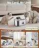 Cat Water Fountain Wireless - Stainless Steel 3.2L/108oz Cordless Pet Fountain - Battery Operated Automatic Water Dispenser for Cats Indoor, with Motion Sensor & Quiet Pump #1