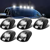 Solar Powered Wireless No Drill Truck Cab Roof LED with Motion Vibration Sensor IP67 Waterproof Roof Lights, Cab Marker Lights for Truck