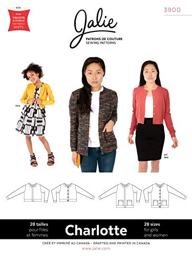 Jalie Sewing Pattern 3900 Cardigans 28 Sizes