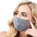Fashion Face Mask, 3-Pack Handmade, Reusable, Washable, 100% Cotton, 3x Gray Star