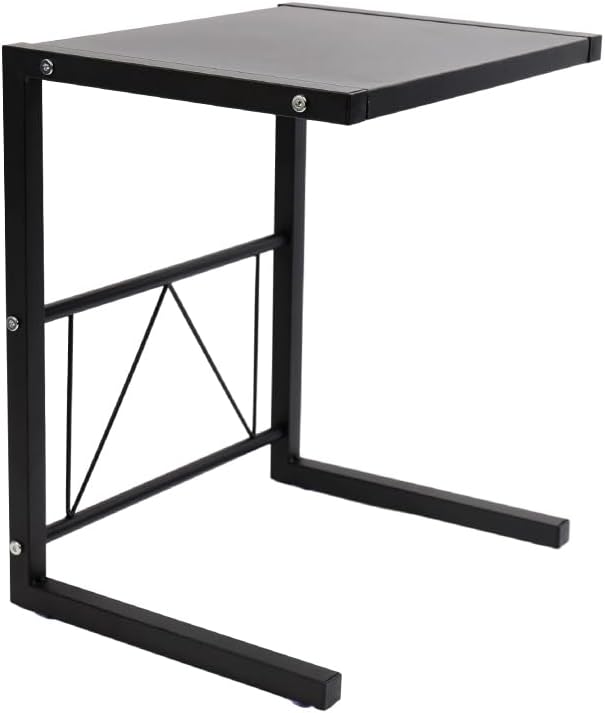 Hershii Small Appliance & Air Fryer Storage Rack Metal Microwave Oven Shelf Stand Kitchen Counter Organizer for Rice Cooker Seasoning Bottles Toaster Tableware - Black