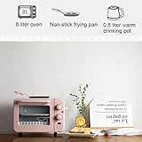 Pink 6-in-1 Air Fryer Oven Combo | Convection Toaster Oven with Dehydrator Function | Fry, Roast, Bake, Reheat & Dehydrate - Image 8