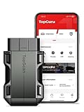 Schnelles Bluetooth-Pairing in Sekundenschnelle: Mit dem aktualisierten 5.0-Bluetooth-System sorgt Topscan für eine schnellere Verbindung und eliminiert den Ärger mit Kabeln. Der Bluetooth-Pairing-Vorgang muss in der Anwendung abgeschlossen werden (APP: TopGuru). Mit dem Scanner-Tool können Sie Ihr iOS-/Android-Gerät (nicht kompatibel mit Tablets) in einen Autodiagnosescanner verwandeln. Topscan bietet ein Jahr lang kostenlose Software-Updates.