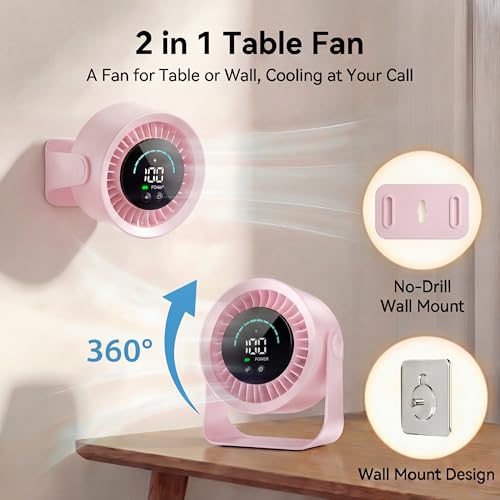 Petit ventilateur de table silencieux et réglable à 360 degrés - 6