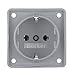 Produktbild Berker Integro Flow Steckdose Schuko, grau