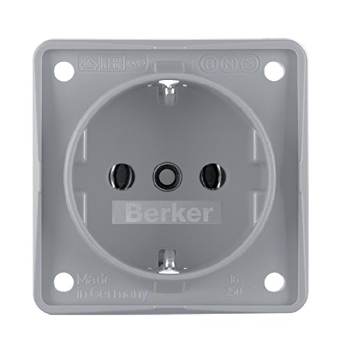 Preisvergleich Produktbild Berker Integro Flow Steckdose Schuko, grau