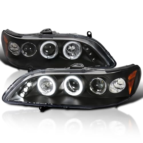 SPEC-D Projector Headlights for 1998-2002 Honda Accord Black Housing