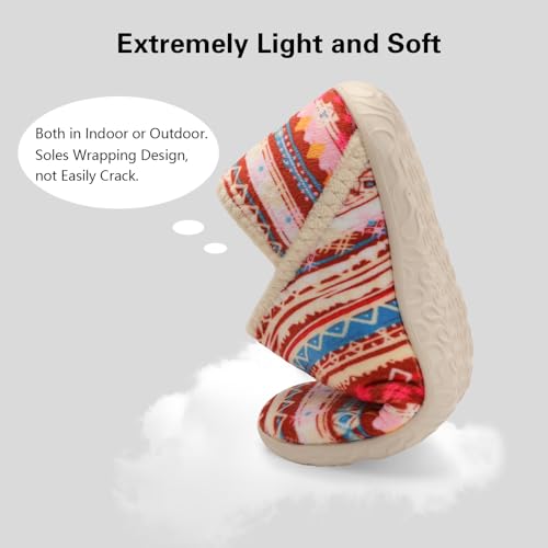 Image of Spesoul Fuzzy House Slippers for Women Men Indoor Closed Back Lightweight Cozy Faux Furry Lining Barefoot House Shoes Slipper Socks for Bedroom Home Office Yoga Outdoor Walking Shoes 10-10.5 Women /8-8.5 Men