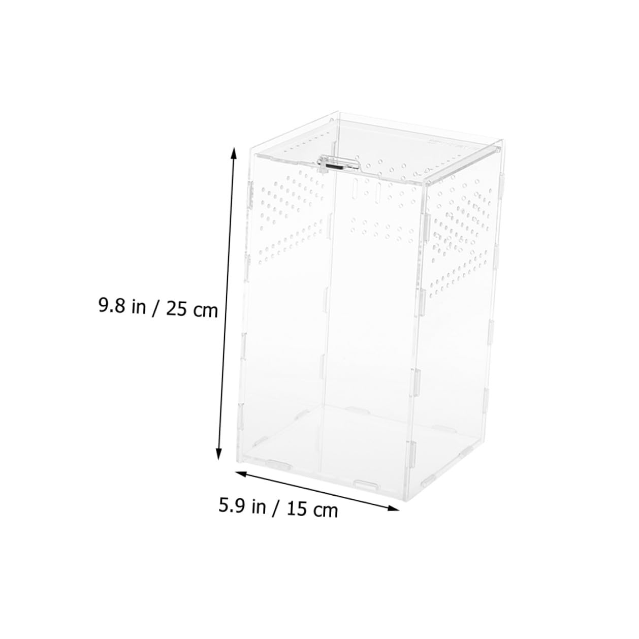 TEHAUX Magnetische Belüftungssystem Konstantem Luftstrom Stabilem und Acryl Terrariumbox mit Transparent Reptilien für Soldatenkrabben und Skorpione