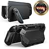 i-Blason Dockable for Nintendo Switch 2 Case with Stand [Game Card Storage] [All-in-One Grip Case] [Convenient Foldable Joycon Holder] Comfortable Ergonomic Grip Protective Cover for Switch 2, Black