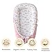 Baby Lounger for Newborn 0-24 Months, Snuggle Nest for Baby Girls Boys, Breathable & Soft Cotton Infant Lounger Cover, Portable and Lightweight Baby Cushion for Home and Travel (Pink)