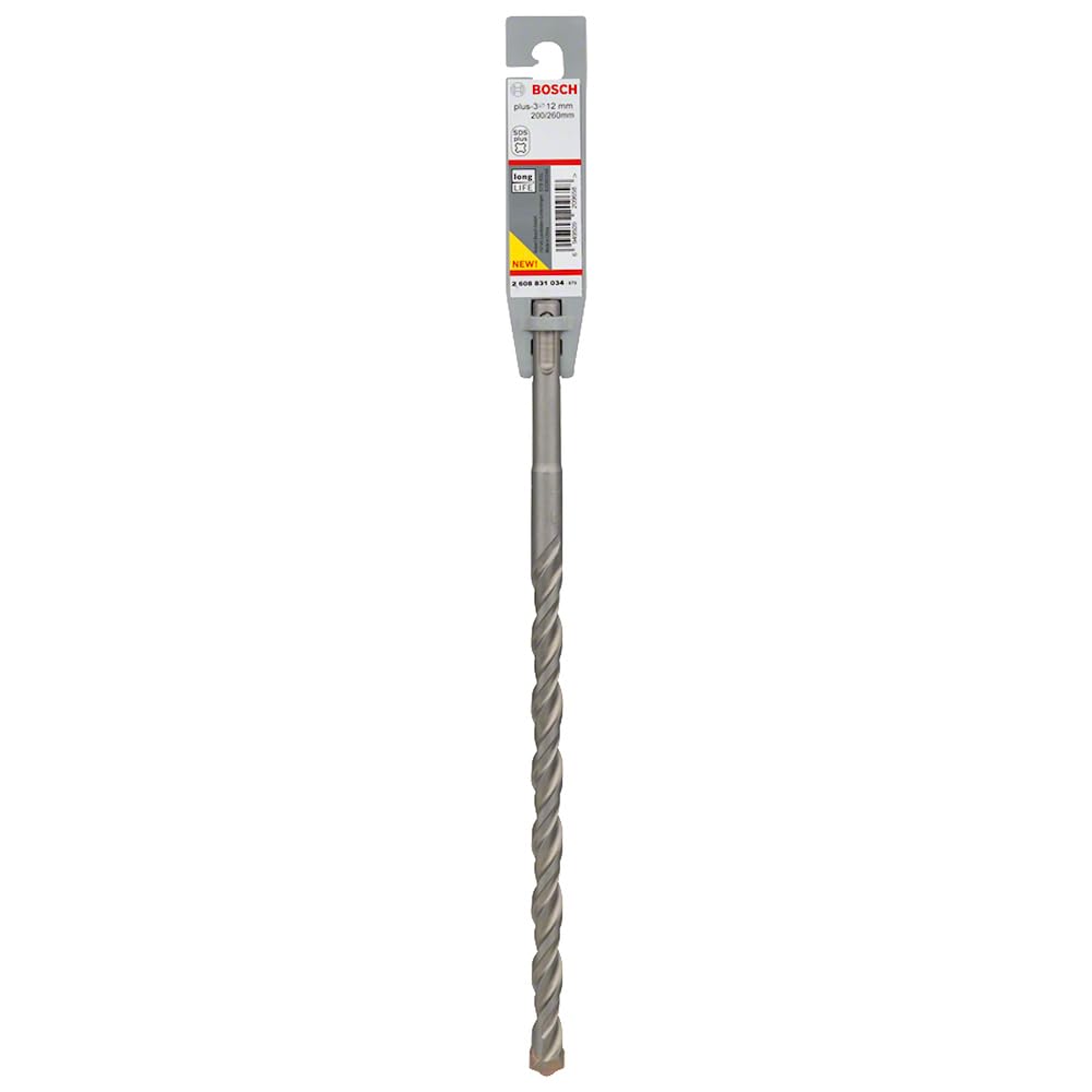 Bosch Grey 2608831034 "Sds Plus-3" Hammer Drill Bit, 0 V, 12 X 200 X 260 Mm