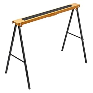 Meister Metalen bok 100 kg – inklapbaar – met draaggreep – met anti-slip pad/onderstelbok van metaal/opvouwbare klapbank met rubberen pad/werkbank met 780 mm werkhoogte / 5258130