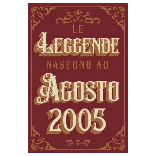 Le Leggende Nascono Ad Agosto 2005: Idea regalo originale e divertente di 18 anni per per ragazze e ragazzi. Taccuino a righe