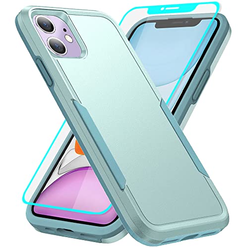 Coque iPhone 11 antichoc Pioneer vert menthe avec film