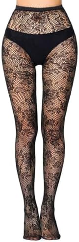Simply Joshimo Womens Black Patterned Fishnet Net Tights/Ladies Fashion Pattern Pantyhose (Striped)