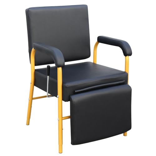 Reclining Shampoo Chairs Adjustable Height Shampoo Chairs for Salon Barber Chair Hair Stylist Chair Recline Salon Chair Spa Beauty Equipment for Hair Stylists Tattoo Artists CosmetologistsGold
