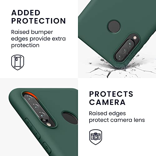 kwmobile Case for Huawei P30 Lite Case - Soft Cover - Shockproof TPU Material - Wireless Charging - Forest Green - Image 3