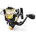 Fishing Reels Baitcasting Fixed Spool Reel Powerful Carp Fishing Reel Spinning 5.2: 1 Gear Ratio with Transparent Wire Yellow #·