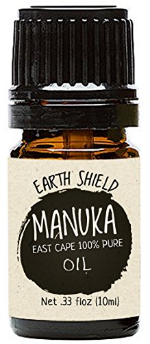 Earth Shield Manuka Oil is a premium 100% pure Therapeutic Grade. Harvested and distilled in New Zealand East Cape - 10ml. Earth Shield Manuka Oil is a premium 100% pure Therapeutic Grade. Harvested and distilled in New Zealand East Cape - 10ml.
