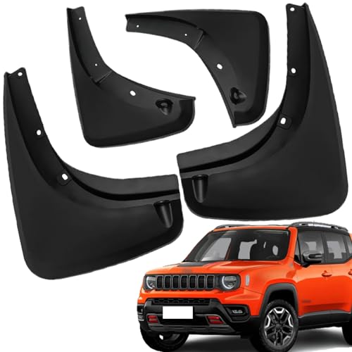 Mud Flaps for Jeep Renegade (2016-2023) Splash Guards No Drilling Installation All Weather Vehicle Sediment Protection (Set of 4)