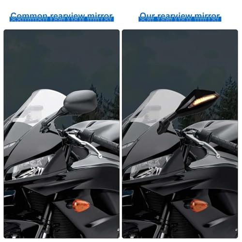 Espejo retrovisor para motocicleta Suzuki que elimina puntos ciegos con intermitencia 4