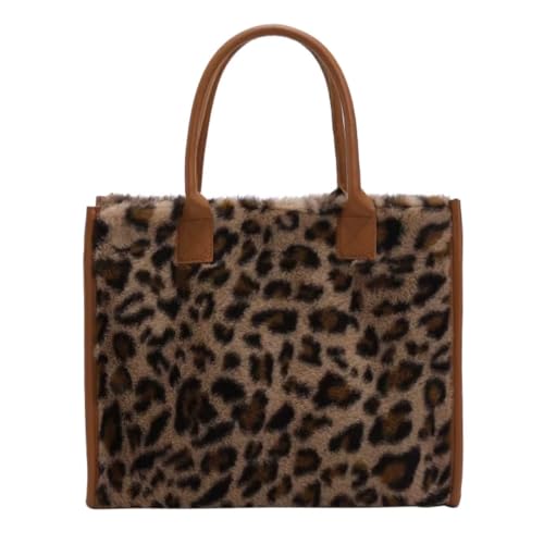 Sac à main léopard fausse fourrure fini les sacs tristes au bureau avec ce cabas spacieux