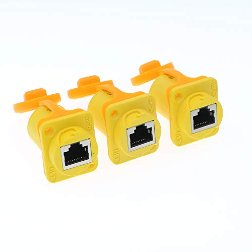3 Pcs Rj45 Waterproof Dust Plug Connectors Rj45 Connector Ip65 Mount Ethernet Panel Connector #TOP4