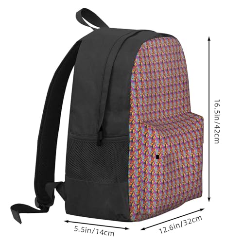 Mochila para adulto con estampado acústico y guitarras, resistente al agua miniatura 3