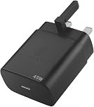 For Sony Xperia 10 VII Charger, 45W Super Fast Charger Plug for Sony Xperia 1 VII/Xperia 1 VI / 10 VI/Xperia 5 V / 1 V / 10 V/Xperia 5 IV / 1 IV / 10 IV, USB C Wall Adapter Charger Plug (BLACK)
