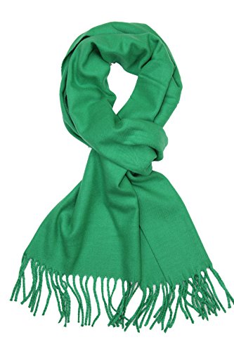 Achillea Soft & Warm Solid/Plaid Color Cashmere Feel Winter Scarf Unisex