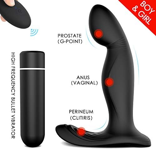 10 Function Mens Silicone Electric Prostata Massaḡer with Handle USB Charging Ṽịbṙàňtor for Men Àmàl Ṽịbṙàňtor