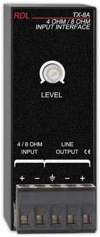 RDL TX-8A 4 Ohm / 8 Ohm Input Interface, Unbalanced/Balanced Line Out