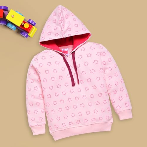 Image of LuvLap Baby Girls Full Sleeve Hooded Sweatshirt & Pyjama Set Pack of 1