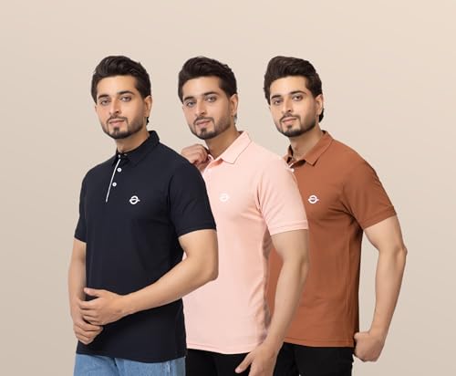 Image of OSCILLATE Summer Casual Wear Polycotton Polo Tshirt || Collared Neck Half Sleeve Solid T-Shirt for Men