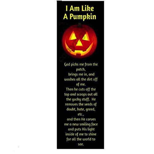 Bulk 100 Count, I Am Like A Pumpkin Halloween Bookmarks,