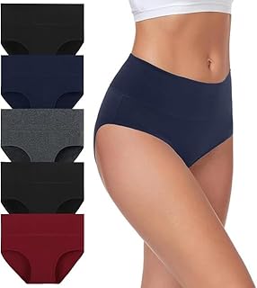 DIVING DEEP Panties for Women | Women's High Waist Panties - Lightweight Cotton, Full Coverage, Breathable &amp; Comfortable D...