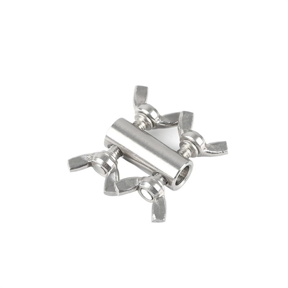 Morsetti for funi metalliche, 2 pezzi di fissaggio for funi metalliche in acciaio inossidabile 304 con chiusura manuale, fibbia a farfalla for clip for funi metalliche da 1,5/2/3/4/5/6/8/10/12 mm (per