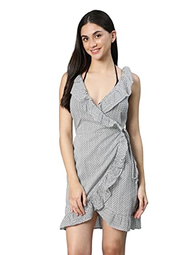 Image of oxolloxo Glowrings Yellow Wrapped Beachwear Women Dress