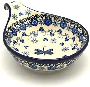 Polish Pottery Spoon/Ladle Rest - Dragonfly