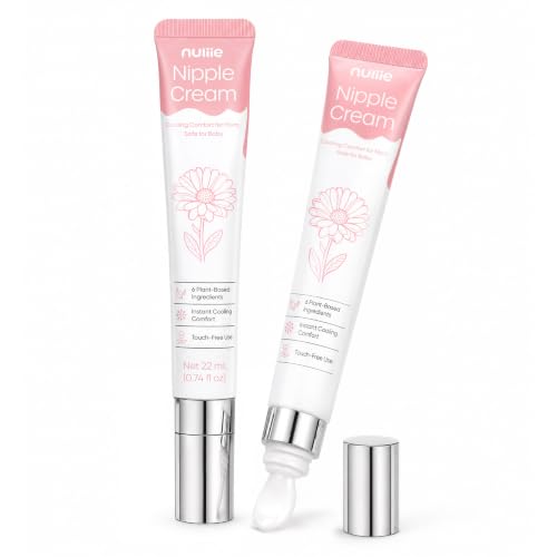 Nuliie 2-Packs Nipple Cream for Nursing, with Ceramic Applicator,1.48 fl oz