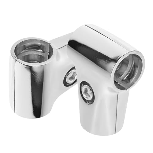 HOOTNEE 2Pcs Stainless Steel Closet Rod Connectors Shaped Support for Tubes Versatile and Easy to Assemble for Drying Racks and Greenhouse Shelves
