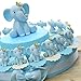 Viale Magico Elefantino Bimbo Statuina con Corona Torta Bomboniere Nascita Pensierini Primo Compleanno Originali Bimbo (Torta da 20 Pezzi)